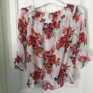 Hippie boho festival floral top